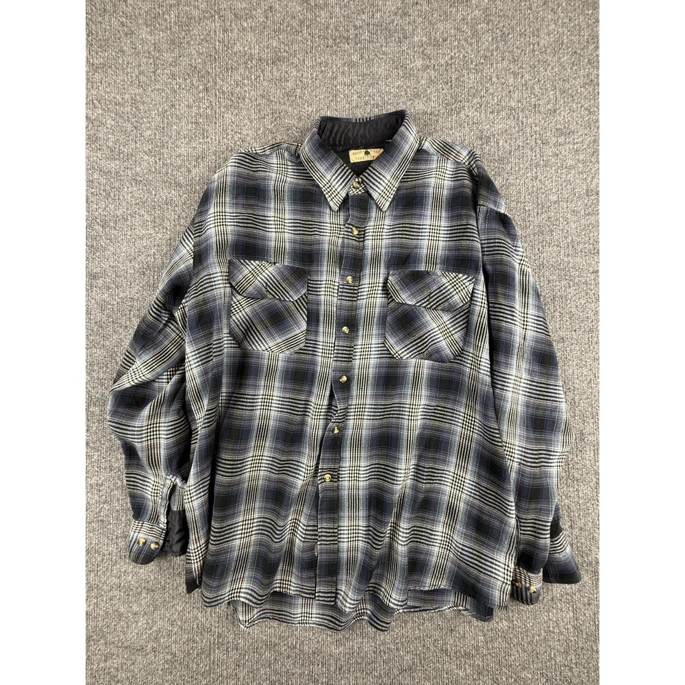 Northwest Territory Shirt Mens XL Blue Plaid Flannel Lined Button Up Long Sleeve
